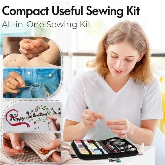 Sewing Kit Gifts for Mom Grandma Women Men Adults Kids Teens Beginner Portable - Picture 5 of 7